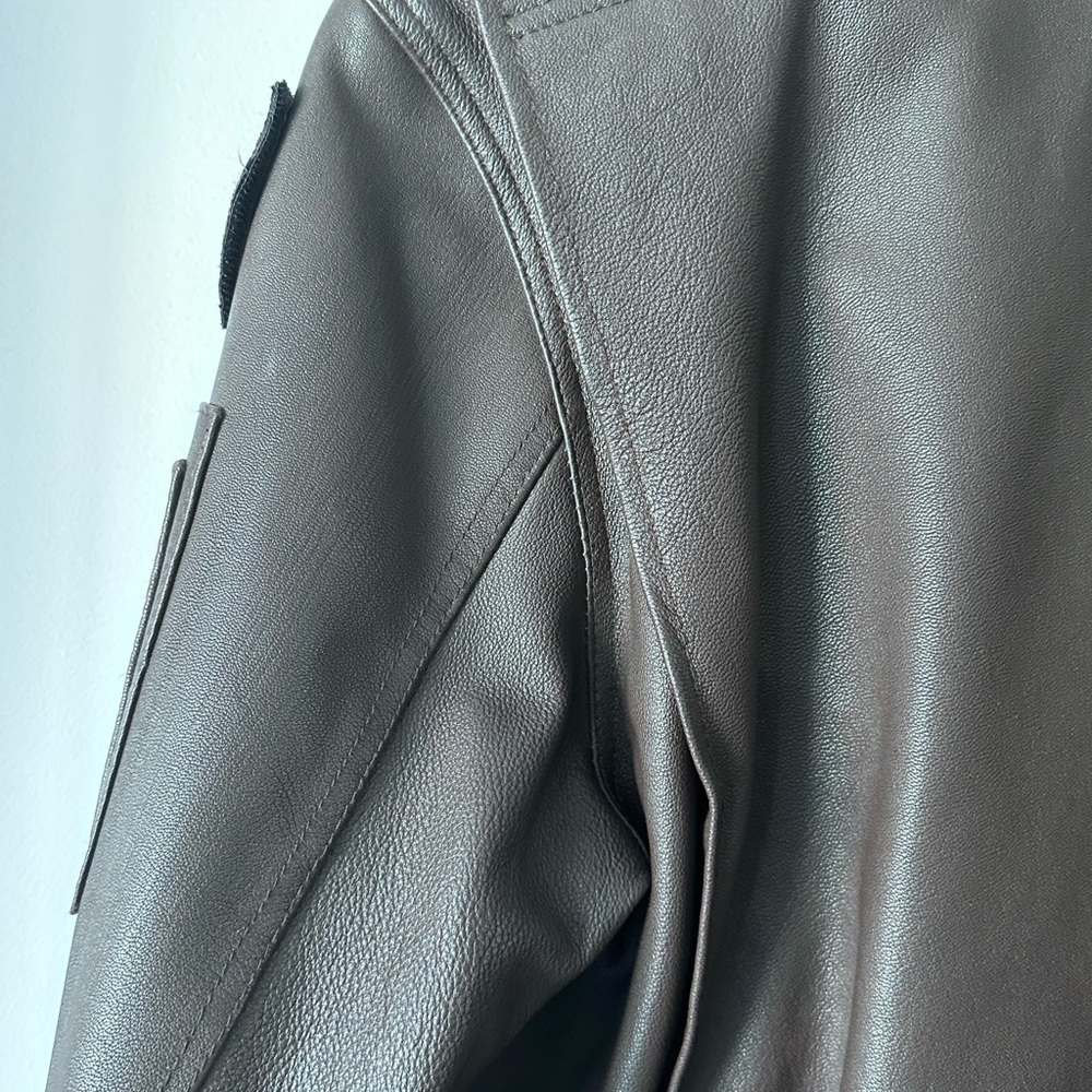 Brown, size L, leather jacket, pilot, Italian Air Force - Picture 9 of 16